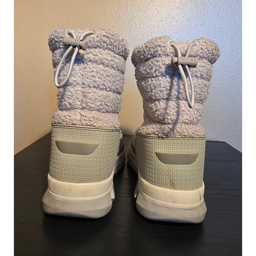 Hunter Sherpa Short Snow Boots women's size 8 in Frosted Grey‎ - Picture 3 of 6